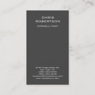 Grey Attractive Vertical Standard Business Card