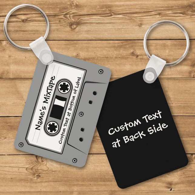 Grey Audio Cassette Tape Key Ring (Creator Uploaded)