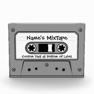 Grey Audio Cassette Tape Photo Block