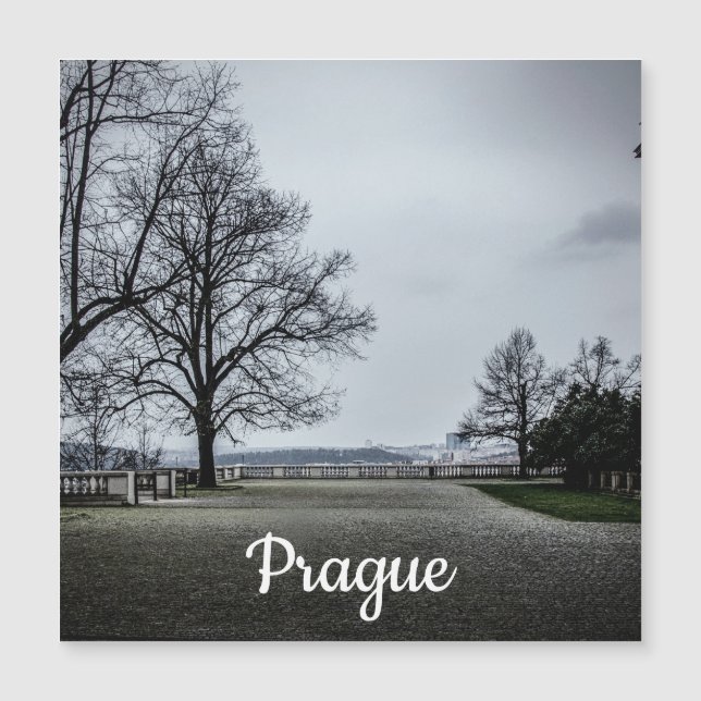 Grey autumn day in Prague Magnet (Front)