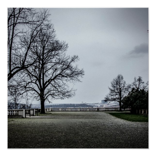 Grey autumn day in Prague Poster (Front)