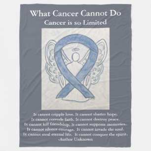 Grey Awareness Ribbon Brain Cancer Angel Blankets