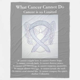Grey Awareness Ribbon Brain Cancer Angel Blankets