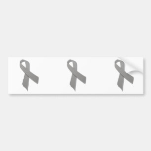grey awareness ribbon bumper sticker