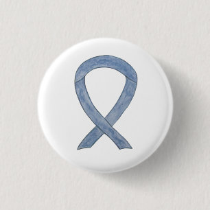 Grey Awareness Ribbon Custom Art Pins