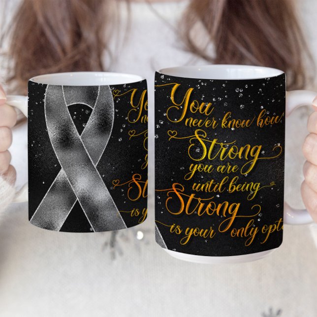 Grey Awareness Ribbon Mug Design (Creator Uploaded)