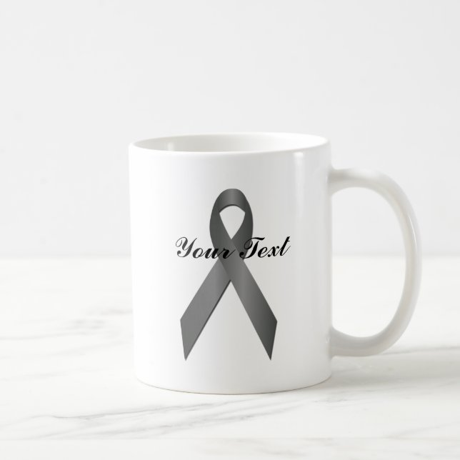 Grey Awareness Ribbon Mugs (Right)