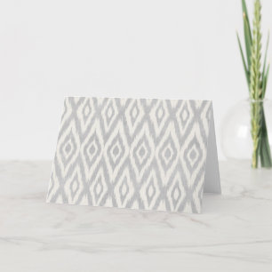 Grey Aztec Pastel Watercolor Ikat Soft Geometric Holiday Card