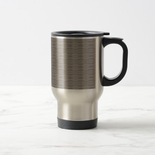 Grey Aztec Pattern Travel Mug (Right)