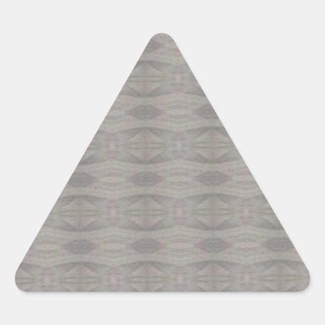 Grey Aztec Pattern Triangle Sticker (Front)