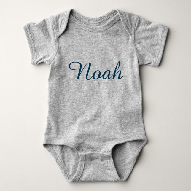 Grey Baby Bodysuit T-shirt  (Front)