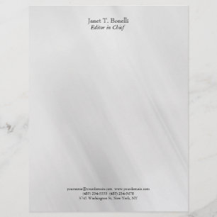 Grey Background Elegant Plain Simple Professional Custom Letterhead
