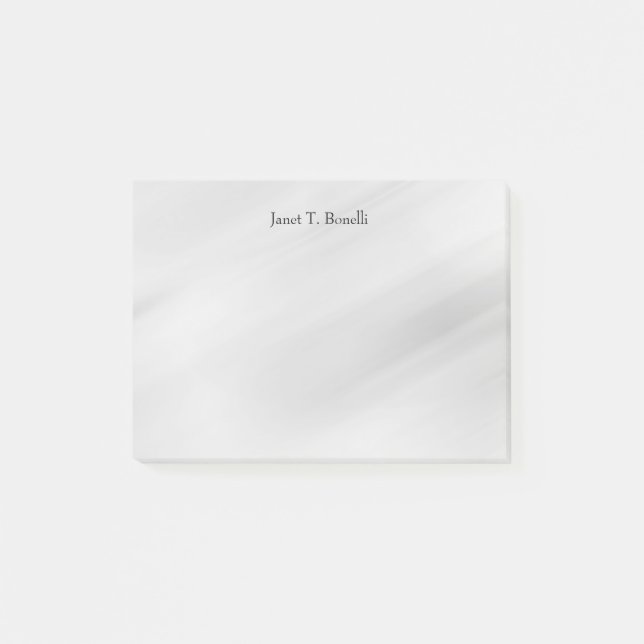 Grey Background Elegant Plain Simple Professional Post-it Notes (Front)