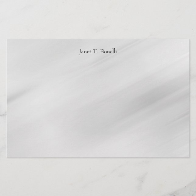 Grey Background Elegant Plain Simple Professional Stationery (Front)
