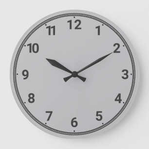 Grey background large clock
