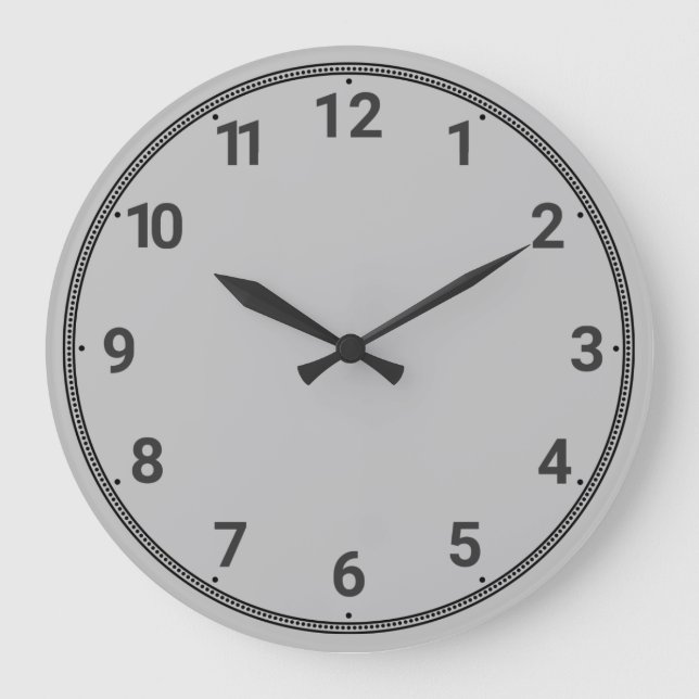 Grey background large clock (Front)