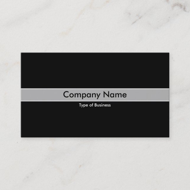 Grey Band - Black Business Card (Front)