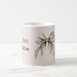 Grey Bat Bow Halloween Coffee Mug
