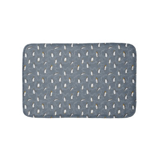 Grey Bath Mat with cute little Penguins
