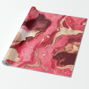 Grey Batik Illustration. White Silky Texture. Rose Wrapping Paper