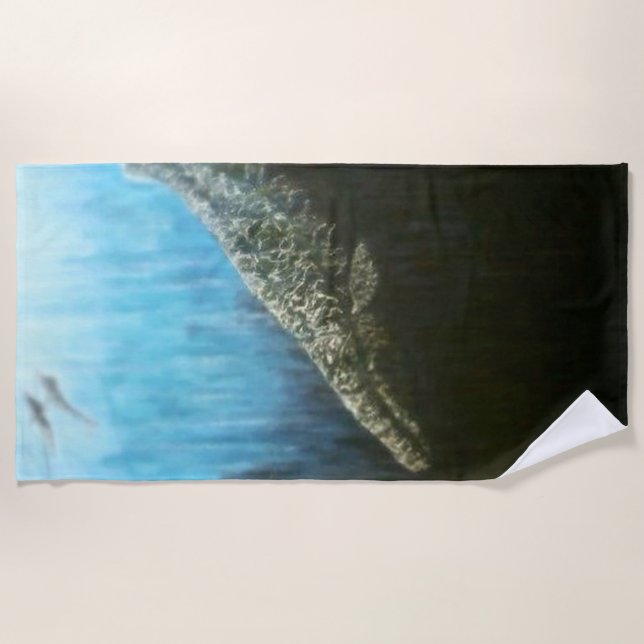 Grey  beach towel (Front)