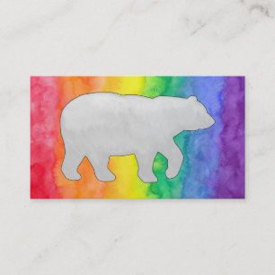 Grey Bear on Rainbow Wash Business Card