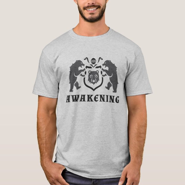 Grey Bears Awakening Blazon T-Shirt (Front)