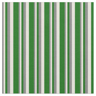 Grey, Beige, and Dark Green Striped Pattern Fabric
