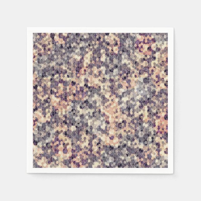 Grey, beige geometric napkin (Front)