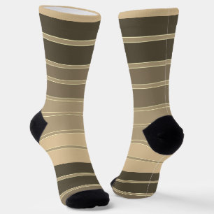 grey beige horizontal pattern with stripes socks
