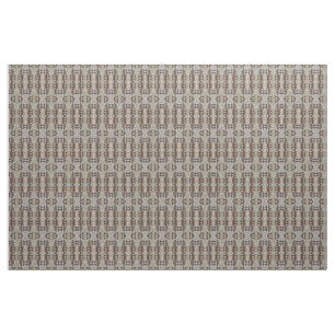 Grey Beige Khaki Taupe Brown Eclectic Ethnic Art Fabric