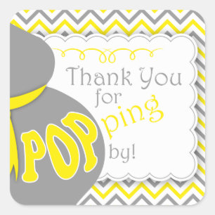 Grey Belly Bump Baby Shower Favour Stickers