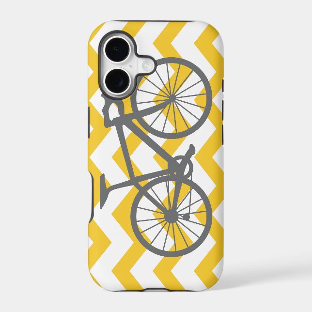Grey bicycle iPhone case (Back)