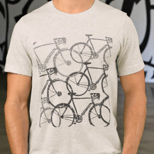 Grey Bicycles   Bikes Cycling  Tri-Blend Shirt