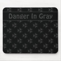Grey Biohazard Mousepad w/ Custom Text