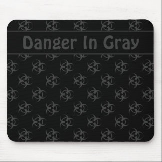 Grey Biohazard Mousepad w/ Custom Text