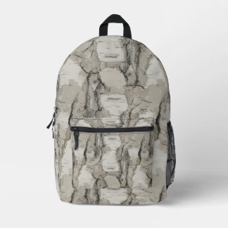 Grey Birch Bark | Light Woodland Hunter Camouflage Printed Backpack