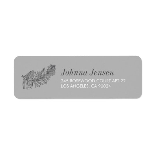 Grey Birds of a Feather Return Address Return Address Label