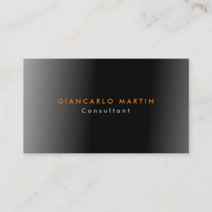 Grey Black Abstract Art Plain Minimalist Business Card