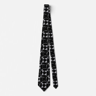 grey black abstract flower shape tie