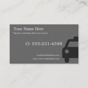 Grey, black, and white cab driver card