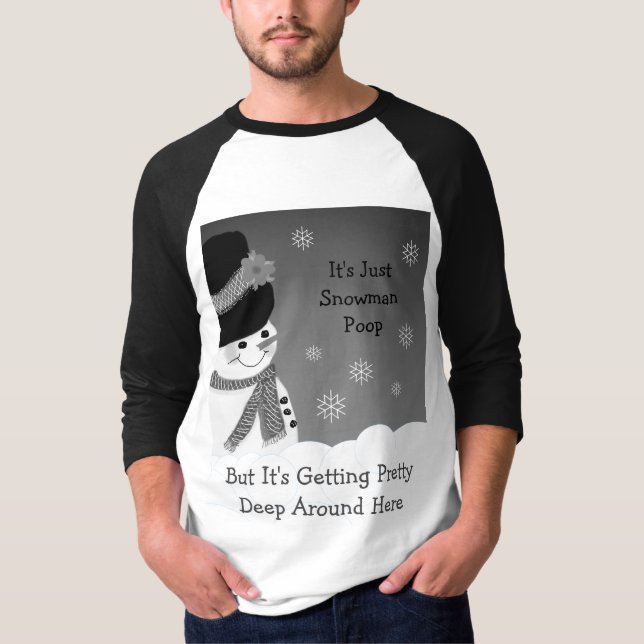 Grey Black And White Funny T-Shirt (Front)