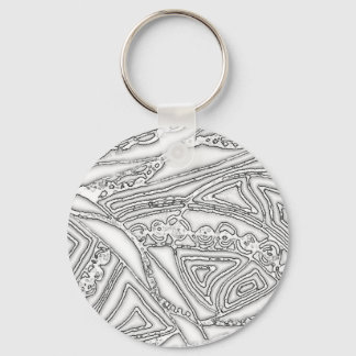 Grey black and white key ring