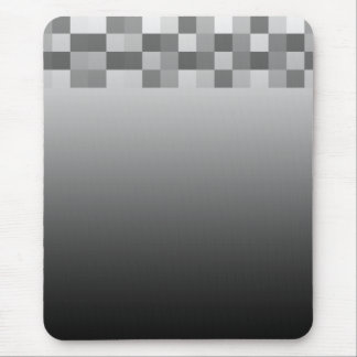 Grey, Black and White Squares Pattern. Mouse Mat