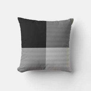 Grey & Black Art Pattern Pillow