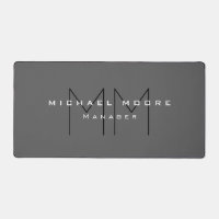 Grey Black Bold Monogram Modern Minimalist