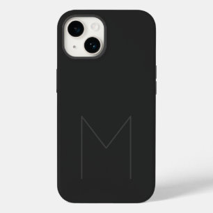 Grey Black Bold Monogram Modern Your Name Initial Case-Mate iPhone 14 Case