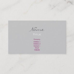 Grey /Black Business Cards Trendy Minimal Fashion 