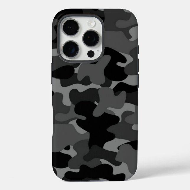Grey Black Camo Case-Mate iPhone Case (Back)