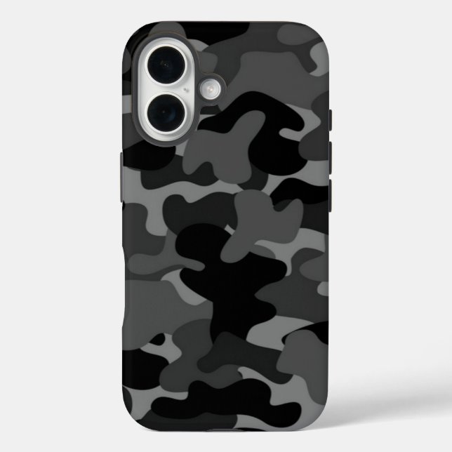 Grey Black Camo Case-Mate iPhone Case (Back)